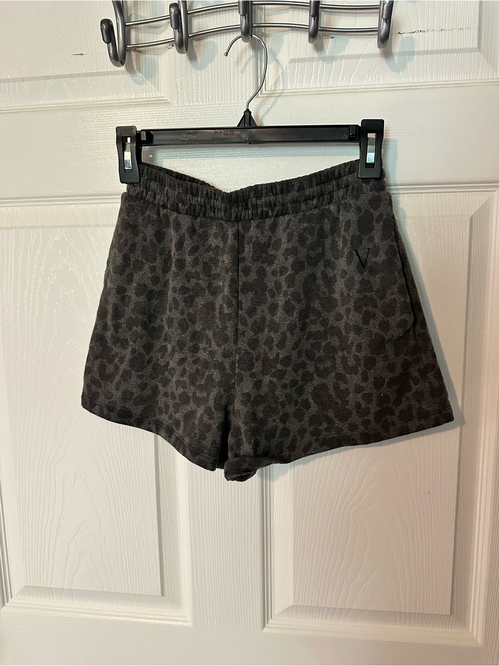Victoria's Secret Charcoal Leopard Print Athletic Shorts